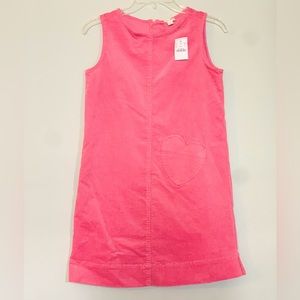 Jcrew Crewcut Pink heart Corduroy dress